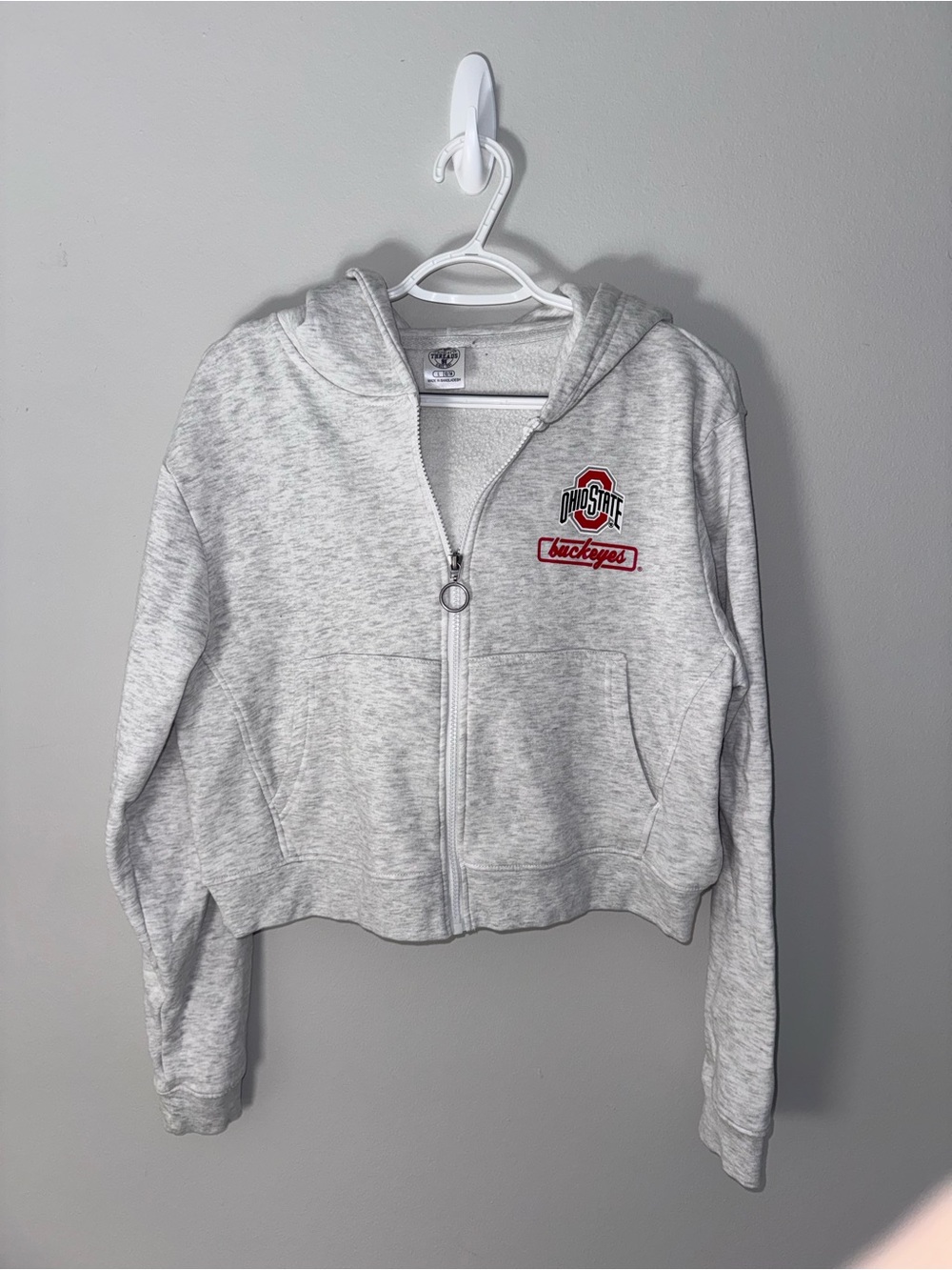 Ohio State Buckeyes Grey Zip Hoodie